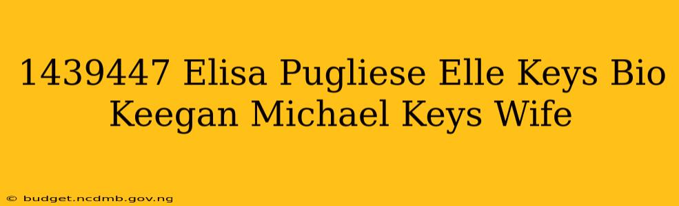 1439447 Elisa Pugliese Elle Keys Bio Keegan Michael Keys Wife
