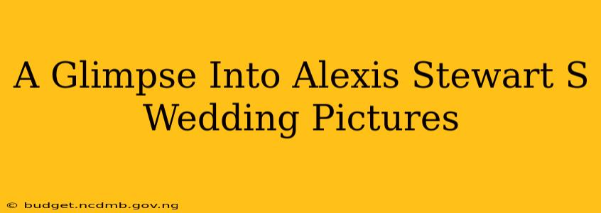 A Glimpse Into Alexis Stewart S Wedding Pictures
