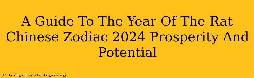 A Guide To The Year Of The Rat Chinese Zodiac 2024 Prosperity And Potential