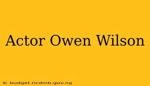 Actor Owen Wilson