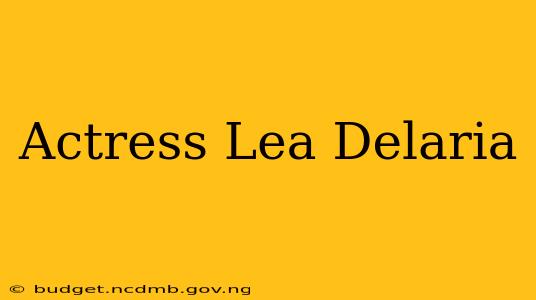 Actress Lea Delaria