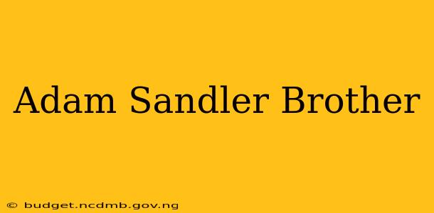 Adam Sandler Brother