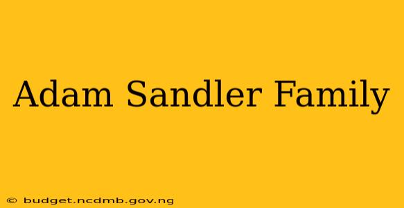 Adam Sandler Family
