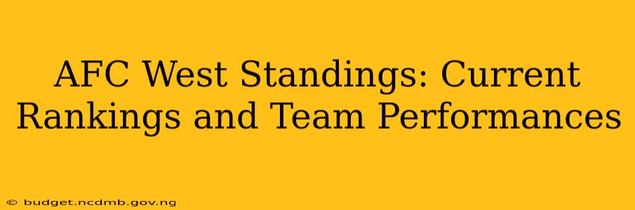 AFC West Standings: Current Rankings and Team Performances