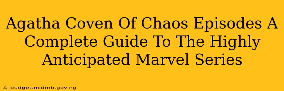 Agatha Coven Of Chaos Episodes A Complete Guide To The Highly Anticipated Marvel Series