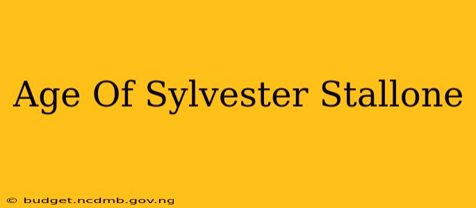 Age Of Sylvester Stallone