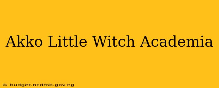 Akko Little Witch Academia