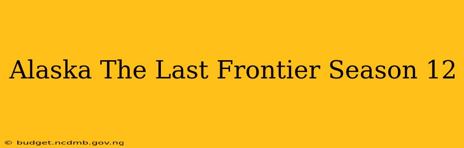 Alaska The Last Frontier Season 12