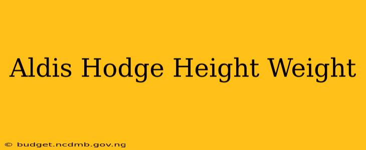 Aldis Hodge Height Weight