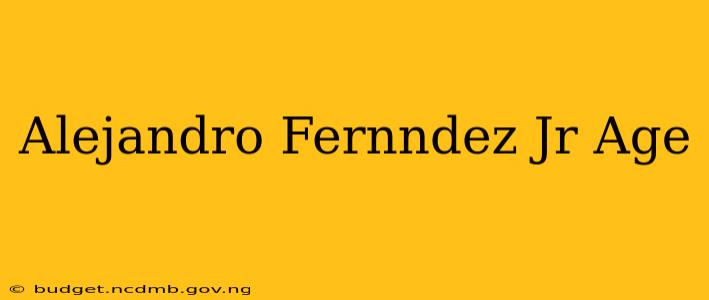 Alejandro Fernndez Jr Age
