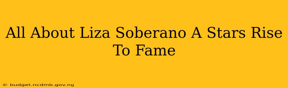 All About Liza Soberano A Stars Rise To Fame