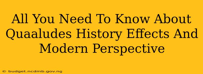 All You Need To Know About Quaaludes History Effects And Modern Perspective