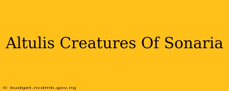 Altulis Creatures Of Sonaria
