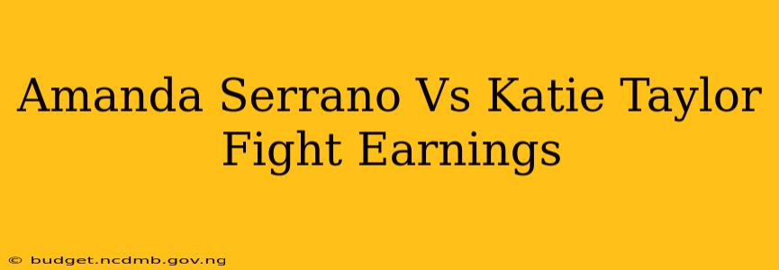 Amanda Serrano Vs Katie Taylor Fight Earnings