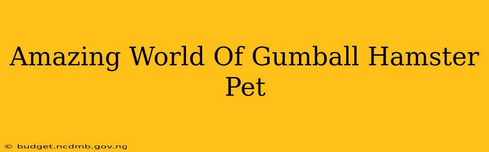 Amazing World Of Gumball Hamster Pet