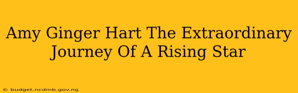 Amy Ginger Hart The Extraordinary Journey Of A Rising Star