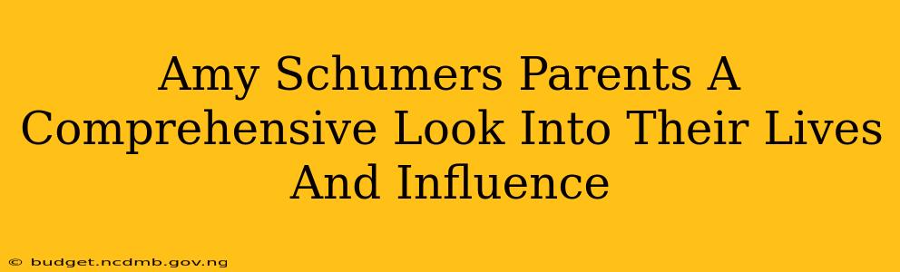 Amy Schumers Parents A Comprehensive Look Into Their Lives And Influence