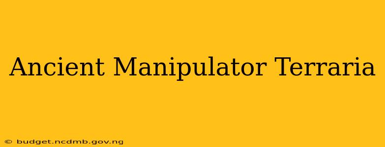 Ancient Manipulator Terraria