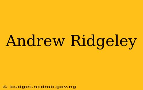 Andrew Ridgeley