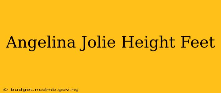 Angelina Jolie Height Feet