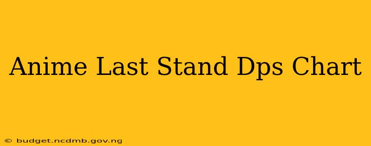 Anime Last Stand Dps Chart