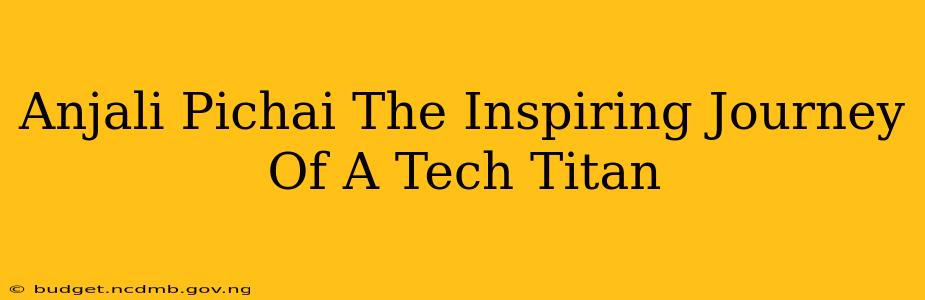 Anjali Pichai The Inspiring Journey Of A Tech Titan