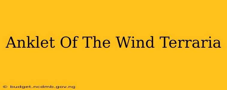 Anklet Of The Wind Terraria