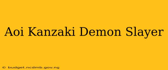 Aoi Kanzaki Demon Slayer