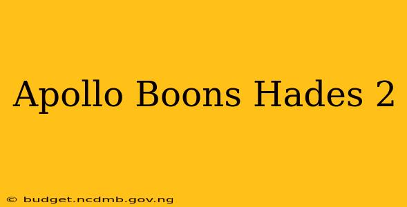 Apollo Boons Hades 2