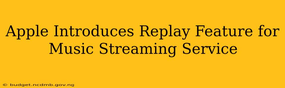Apple Introduces Replay Feature for Music Streaming Service