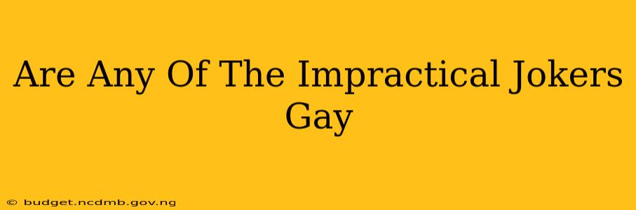 Are Any Of The Impractical Jokers Gay