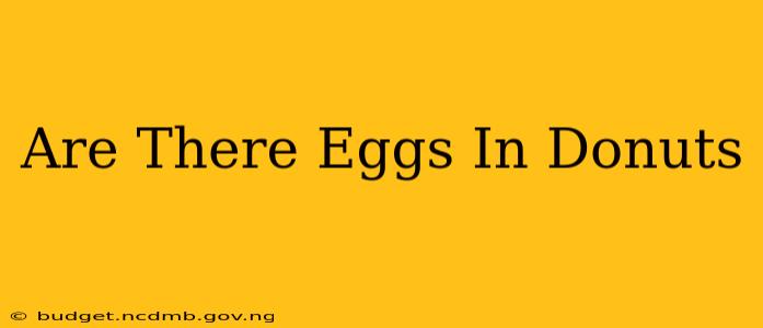Are There Eggs In Donuts