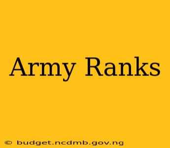 Army Ranks