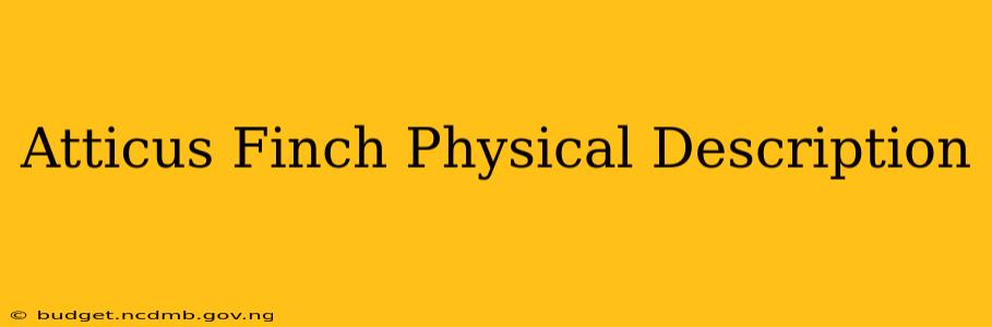 Atticus Finch Physical Description