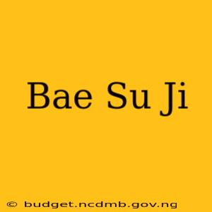 Bae Su Ji