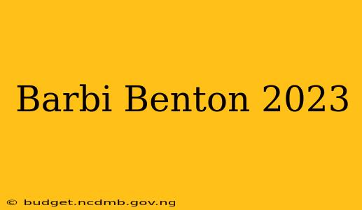 Barbi Benton 2023