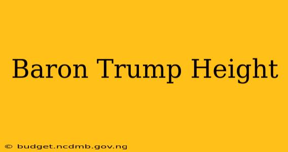 Baron Trump Height