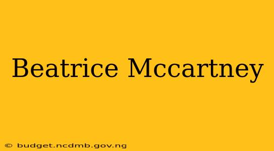 Beatrice Mccartney