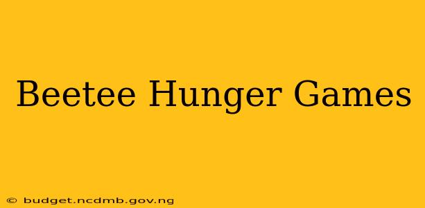 Beetee Hunger Games