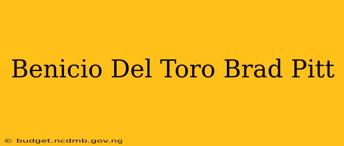 Benicio Del Toro Brad Pitt