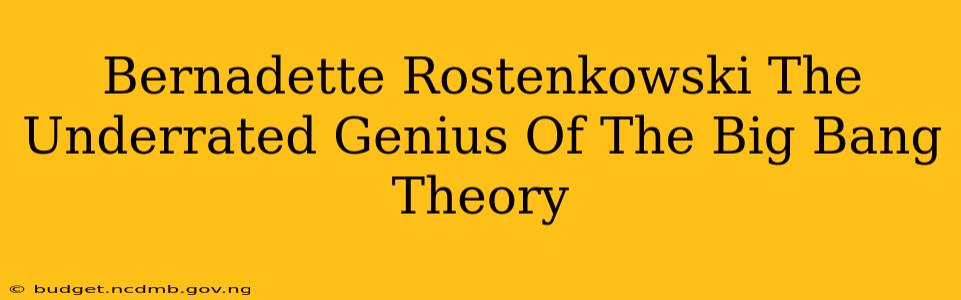 Bernadette Rostenkowski The Underrated Genius Of The Big Bang Theory