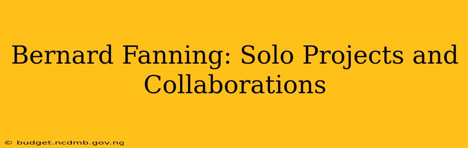 Bernard Fanning: Solo Projects and Collaborations