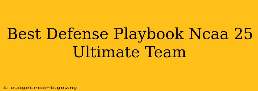 Best Defense Playbook Ncaa 25 Ultimate Team