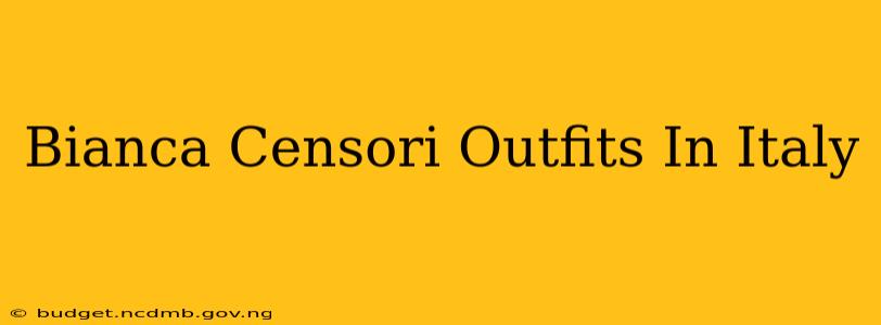 Bianca Censori Outfits In Italy