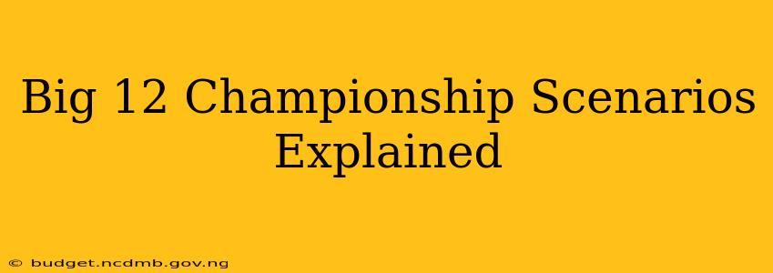 Big 12 Championship Scenarios Explained