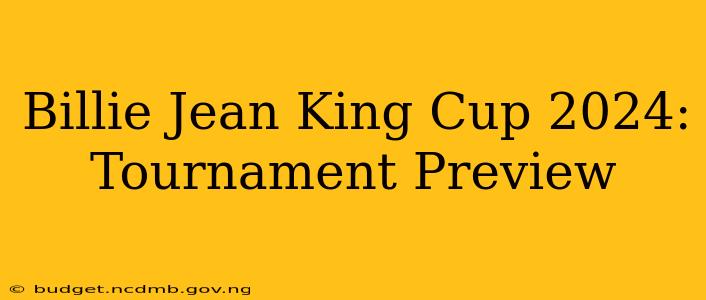 Billie Jean King Cup 2024: Tournament Preview