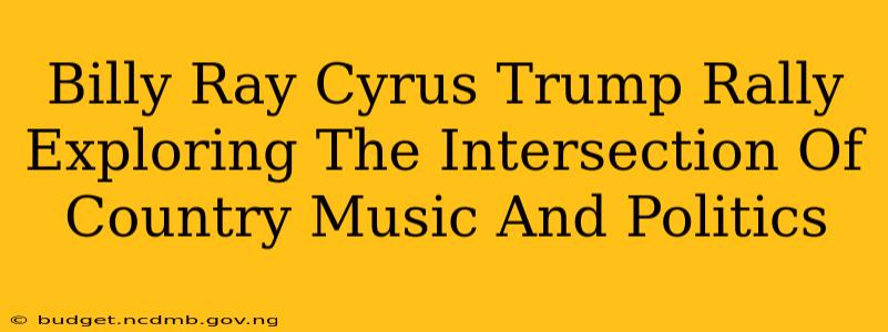 Billy Ray Cyrus Trump Rally Exploring The Intersection Of Country Music And Politics