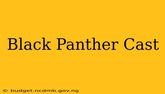 Black Panther Cast
