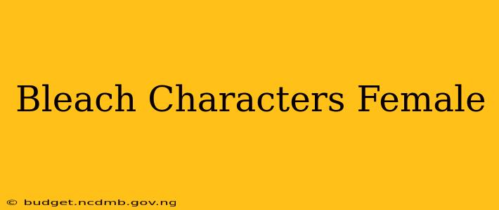 Bleach Characters Female