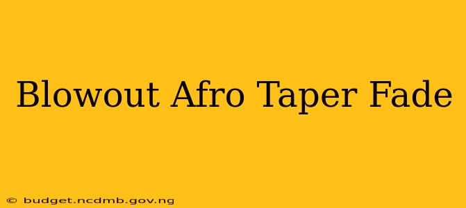 Blowout Afro Taper Fade